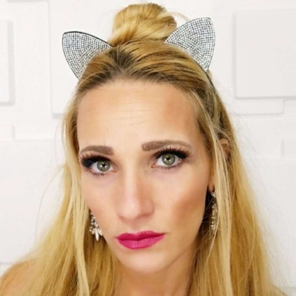 RHINESTONE KITTY EARS
